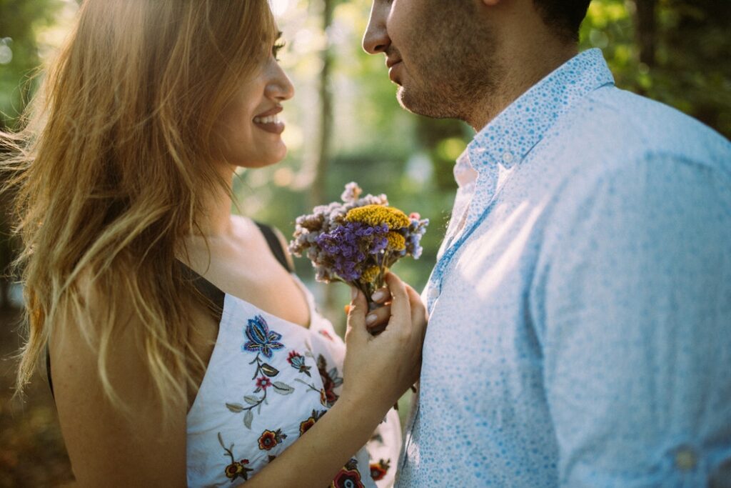 Couple flower in relationship