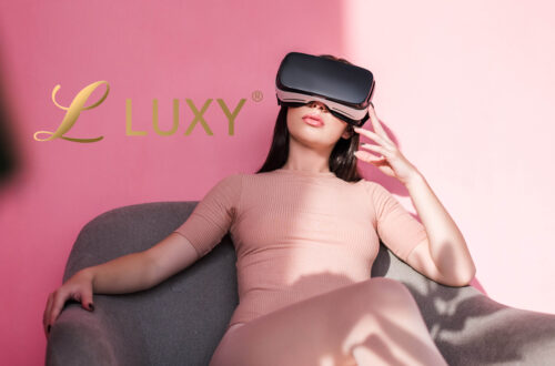 Beautiful woman using VR to Date