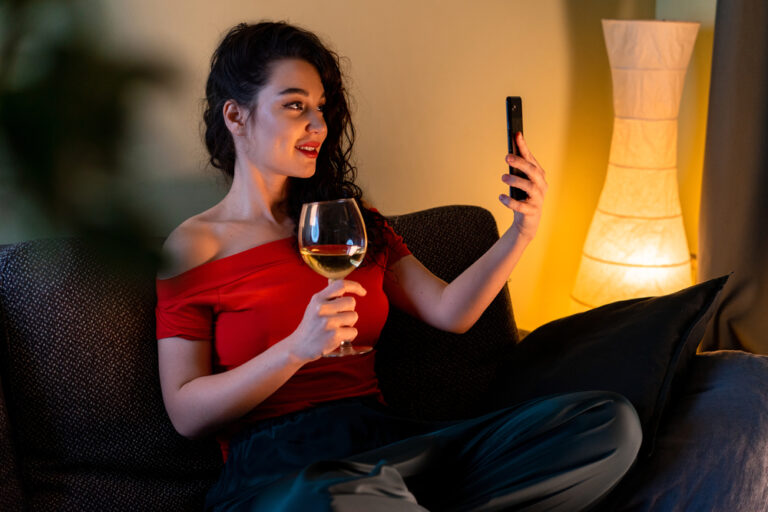 Prepared for comfortable video date