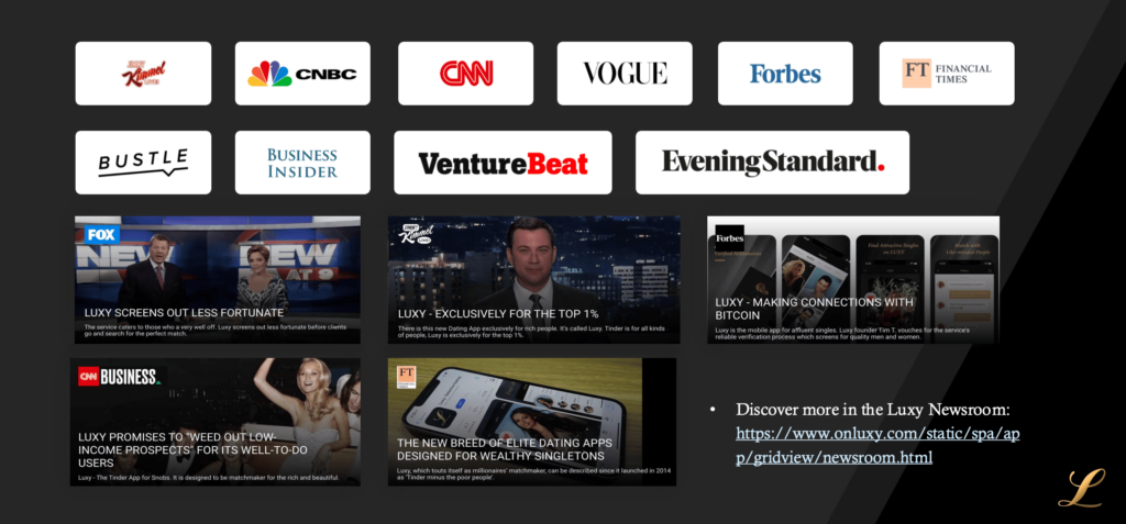 Luxy featured in Forbes, BBC, Business Insider, Financial Times, CNN Business and FOX